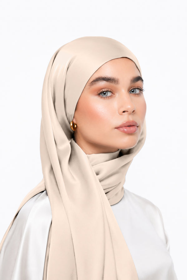Ivory Silk Hijab