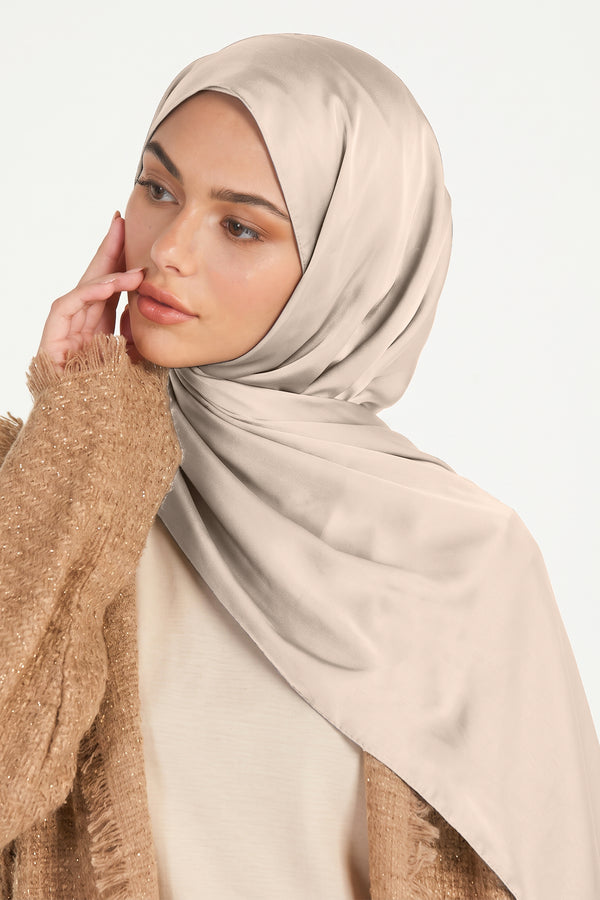 Ivory Silk Hijab