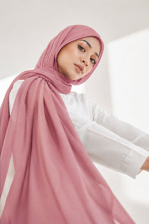 Luxe Chiffon Hijab - Dusty Pink