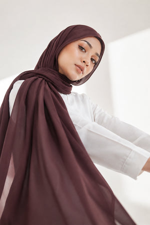 Luxe Chiffon Hijab - Fig