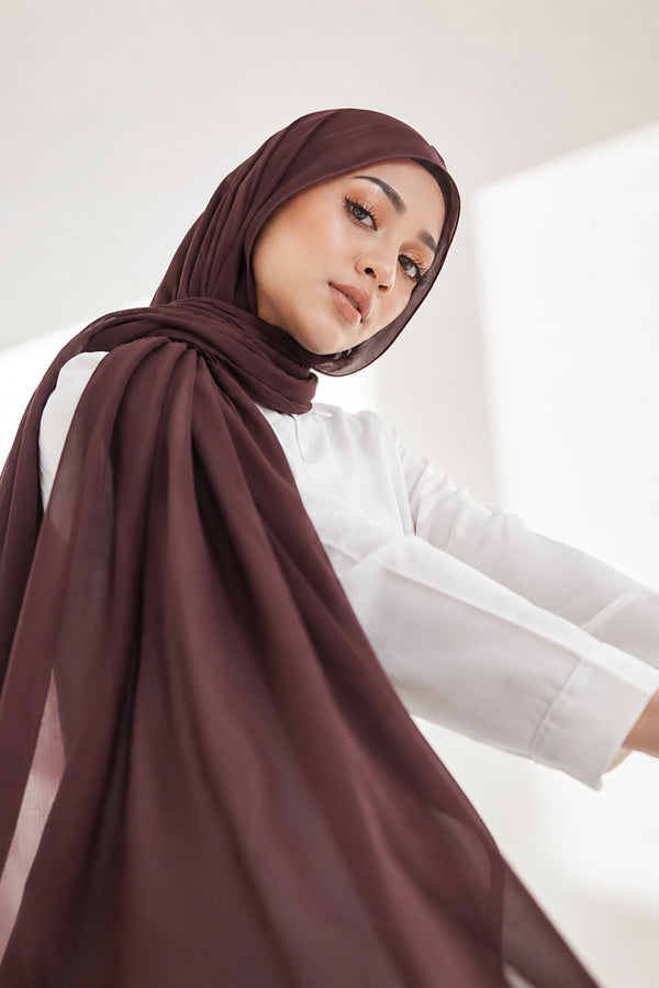 Luxe Chiffon Hijab - Fig