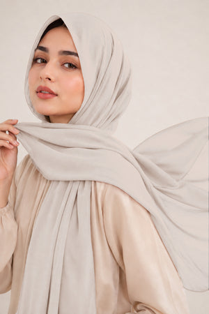 Luxe Chiffon Hijab - Ivory