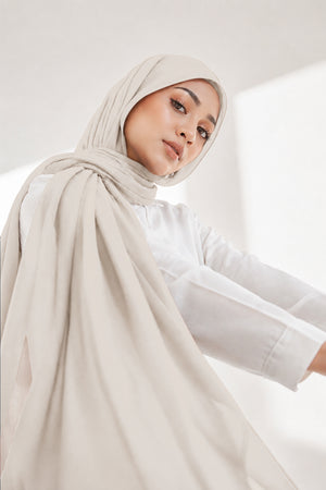 Luxe Chiffon Hijab - Ivory