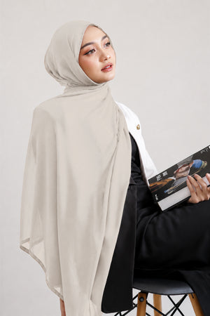 Luxe Chiffon Hijab - Ivory