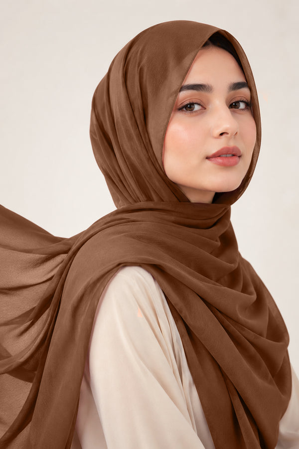 Luxe Chiffon Hijab - Mink