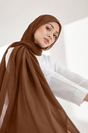 Luxe Chiffon Hijab - Mink