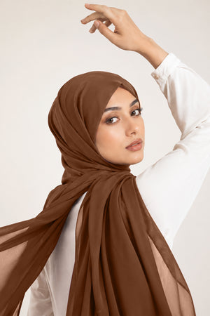 Luxe Chiffon Hijab - Mink