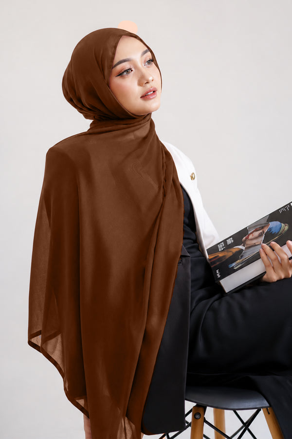 Luxe Chiffon Hijab - Mink