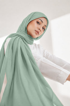Luxe Chiffon Hijab - Mint