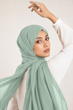 Luxe Chiffon Hijab - Mint