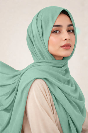 Luxe Chiffon Hijab - Misty Blue