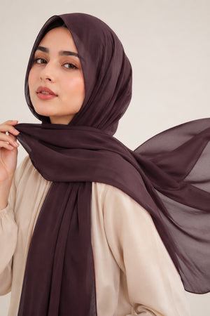 Luxe Chiffon Hijab - Mulberry