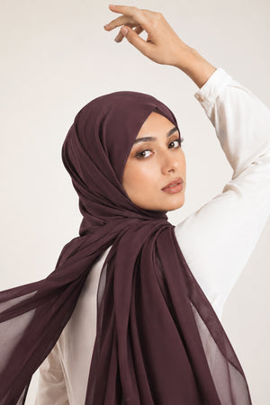 Luxe Chiffon Hijab - Mulberry