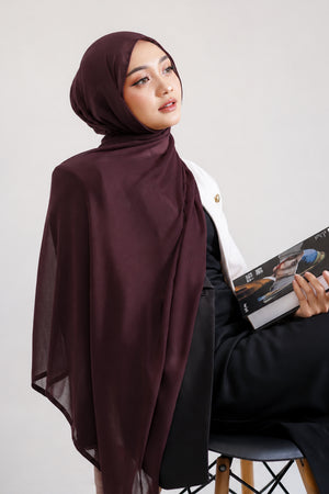 Luxe Chiffon Hijab - Mulberry