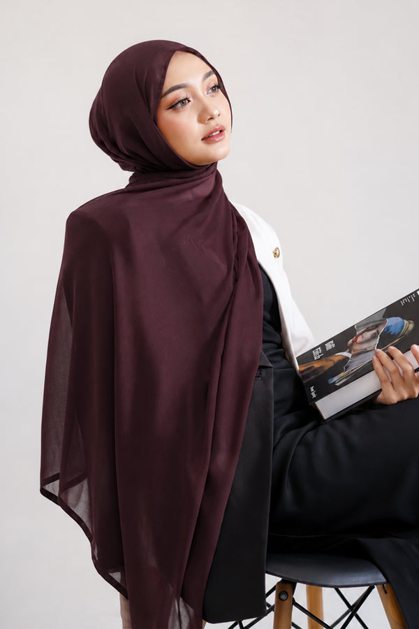 Luxe Chiffon Hijab - Mulberry