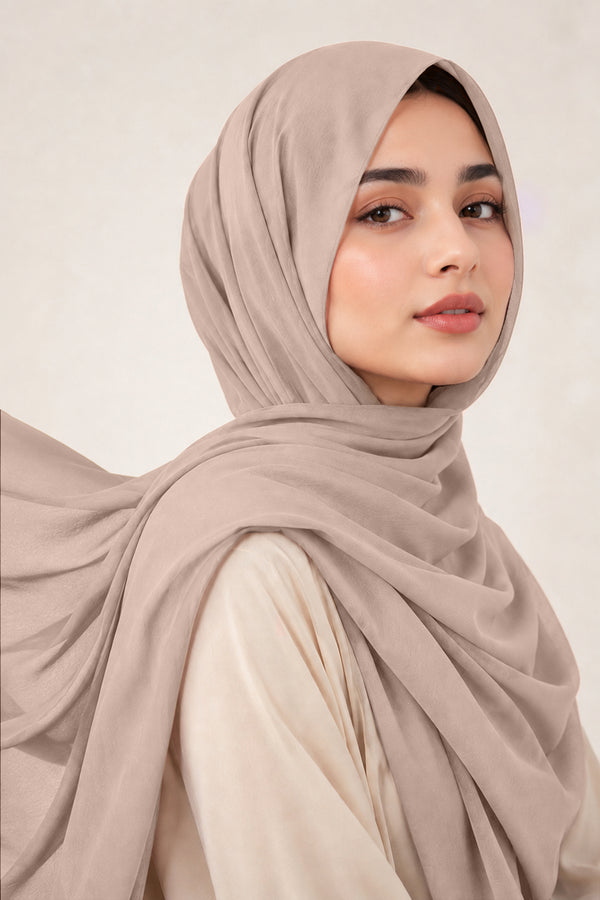 Luxe Chiffon Hijab - Pearl