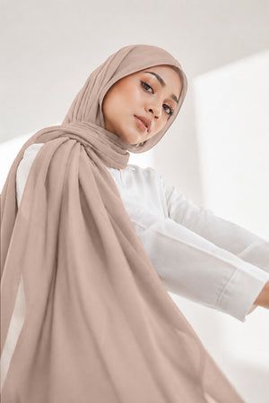 Luxe Chiffon Hijab - Pearl