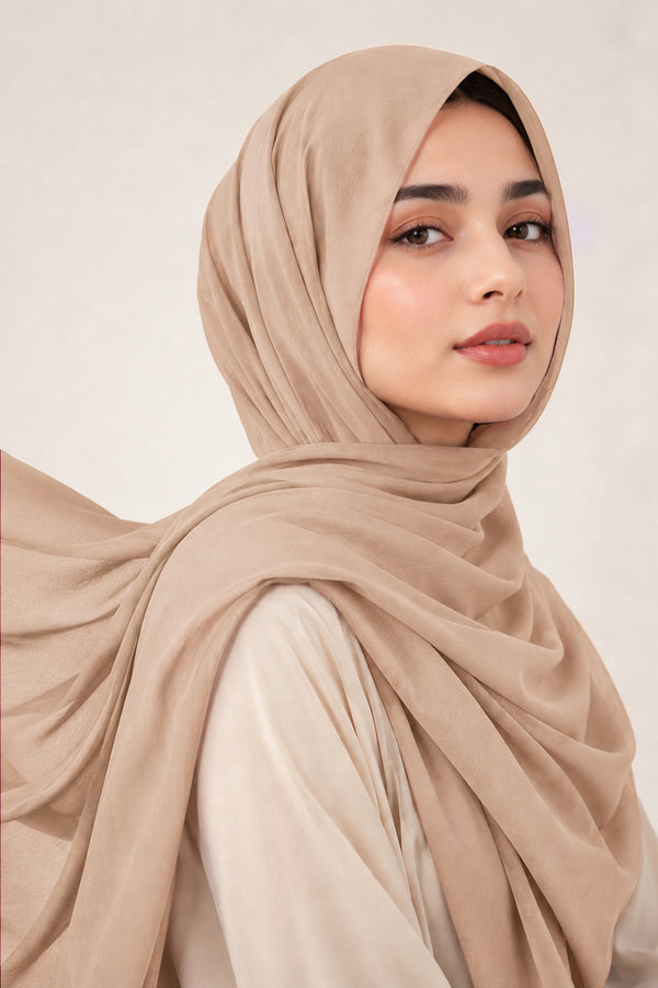 Luxe Chiffon Hijab - Pewter