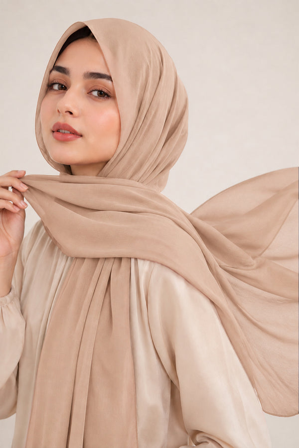 Luxe Chiffon Hijab - Pewter