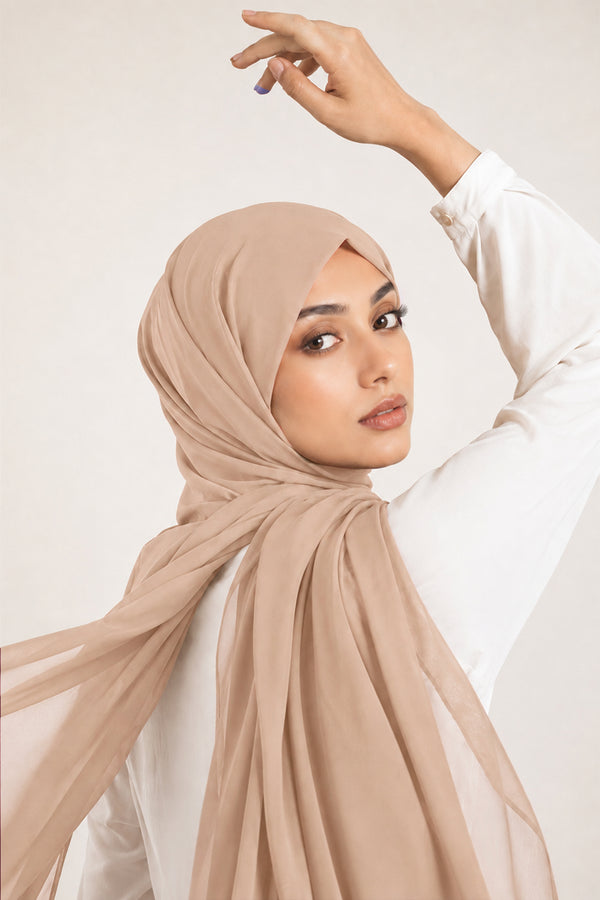 Luxe Chiffon Hijab - Pewter