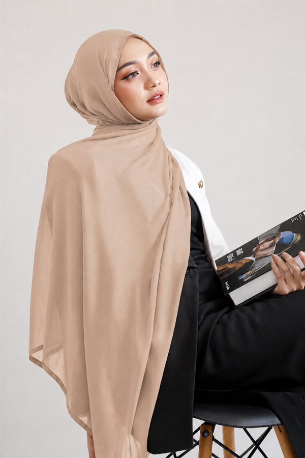 Luxe Chiffon Hijab - Pewter