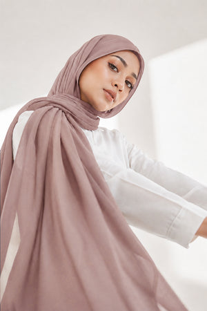 Luxe Chiffon Hijab - Powder Pink