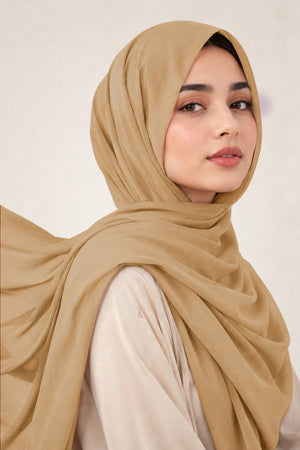 Luxe Chiffon Hijab - Sand