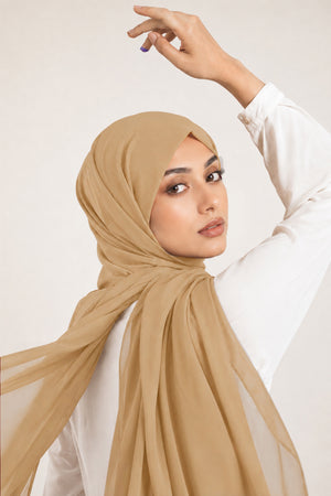 Luxe Chiffon Hijab - Sand