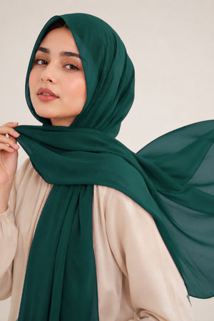 Luxe Chiffon Hijab - Zinc