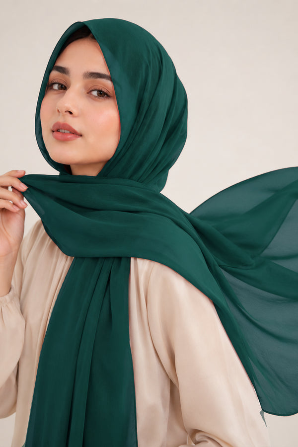 Luxe Chiffon Hijab - Zinc