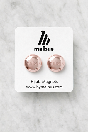 Rose gold hijab magnets by malbus