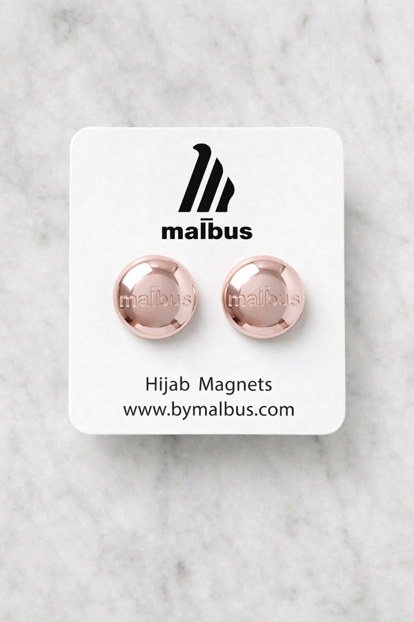 Rose gold hijab magnets by malbus