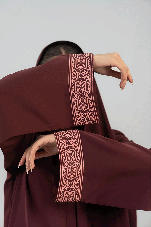 Maroon Grace Abaya