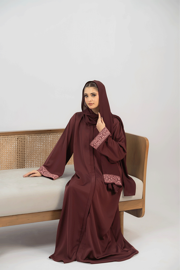 Maroon Grace Abaya