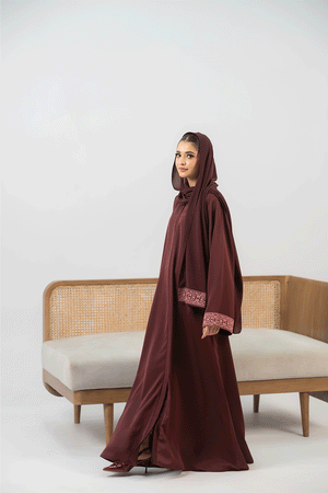 Maroon Grace Abaya