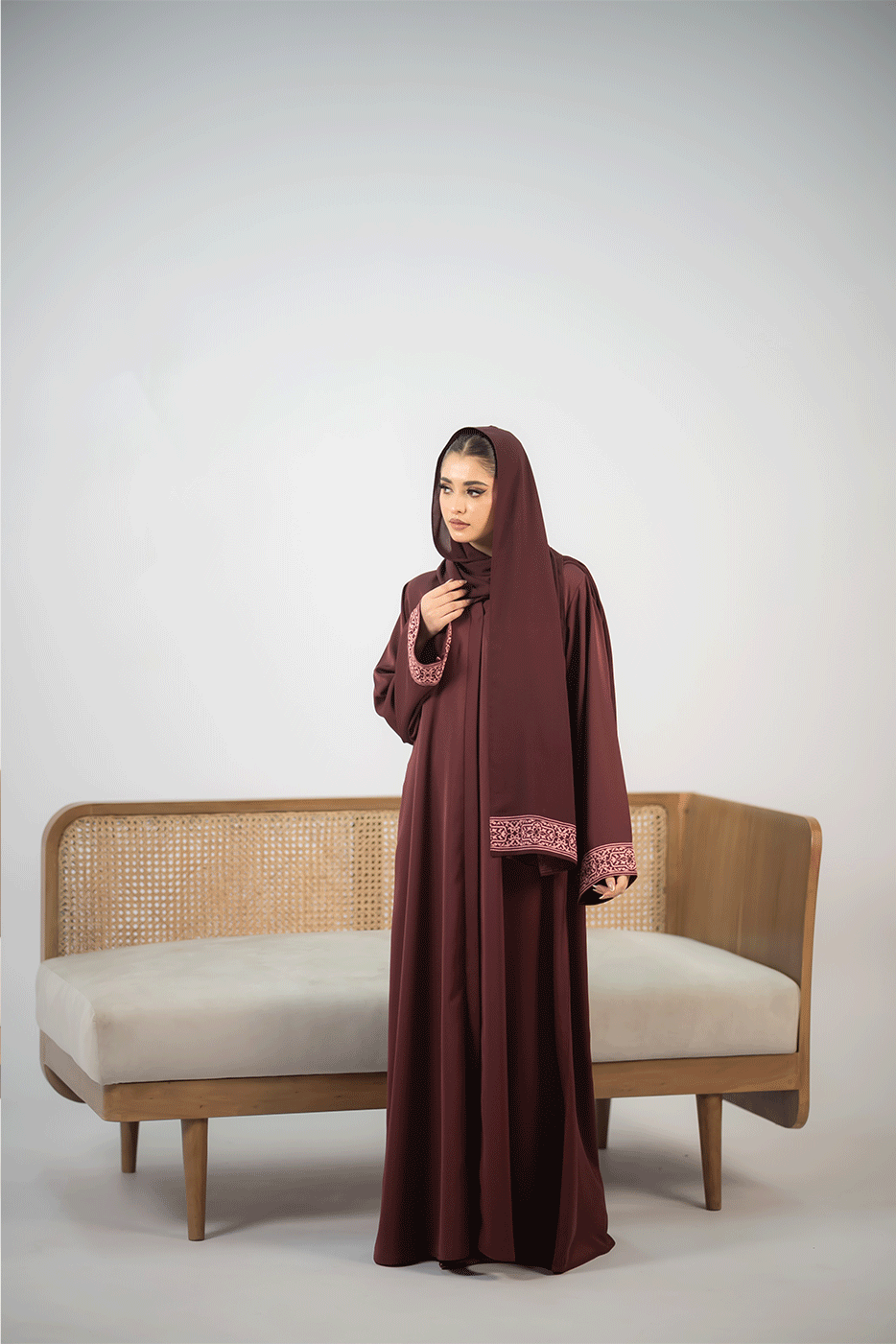Maroon Grace Abaya