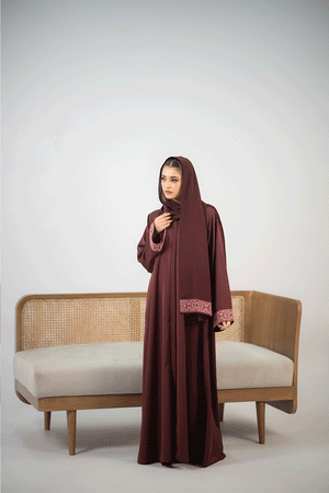Maroon Grace Abaya
