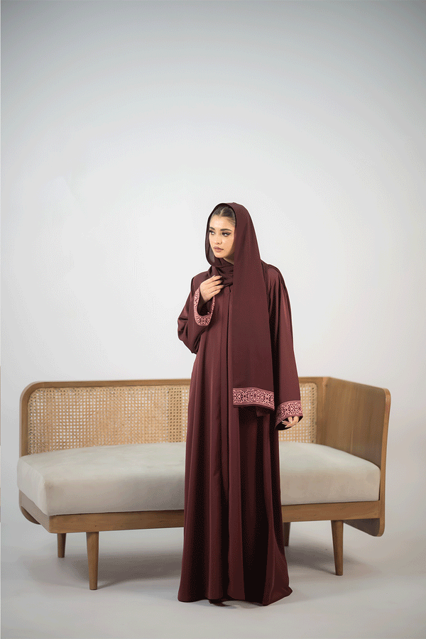 Maroon Grace Abaya