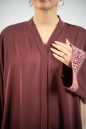 Maroon Grace Abaya