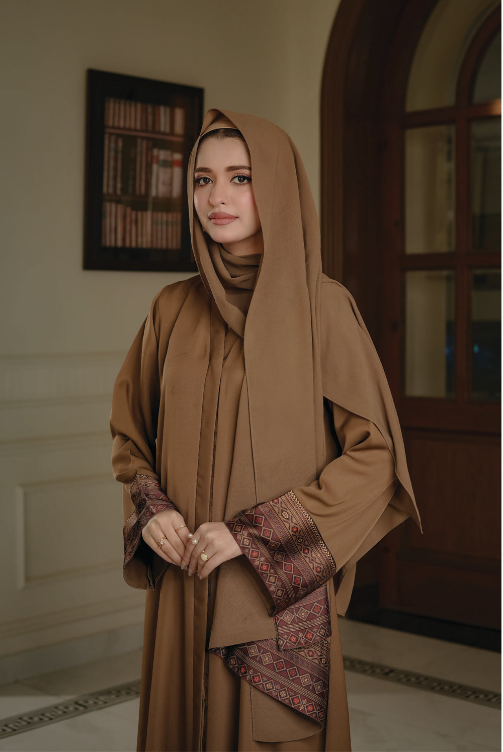 Mocha Silk heritage Abaya