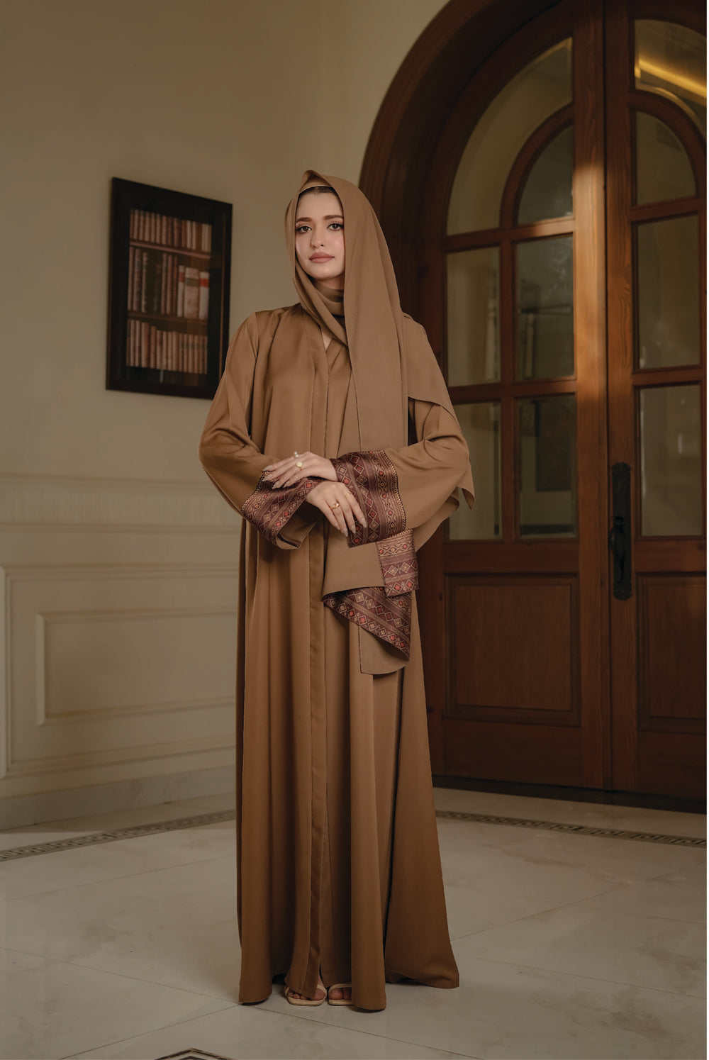 Mocha Silk heritage Abaya