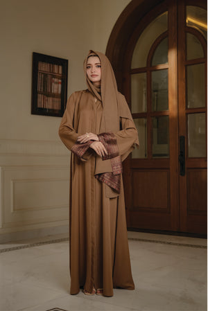 Mocha Silk heritage Abaya