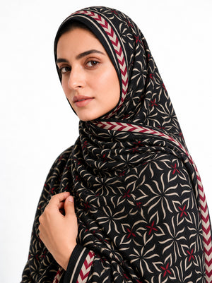 Noir Mosaic Luxe Lawn Hijab
