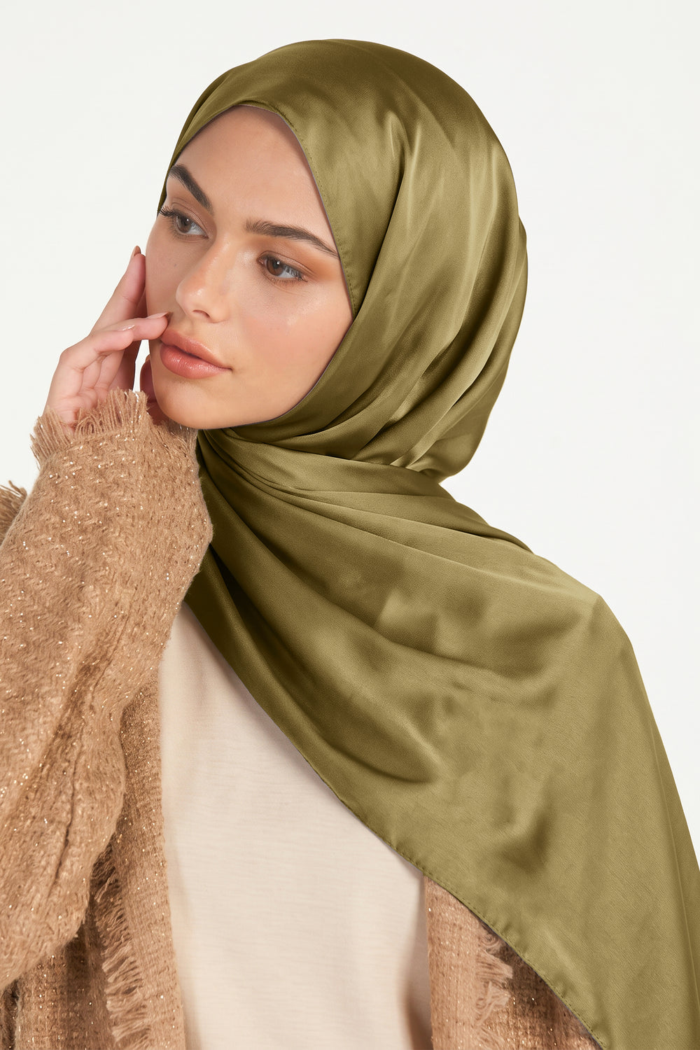 Olive Silk Hijab