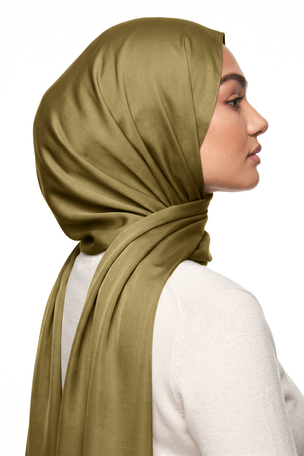 Olive Silk Hijab