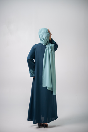 Ottomon Emerald Geometric Abaya