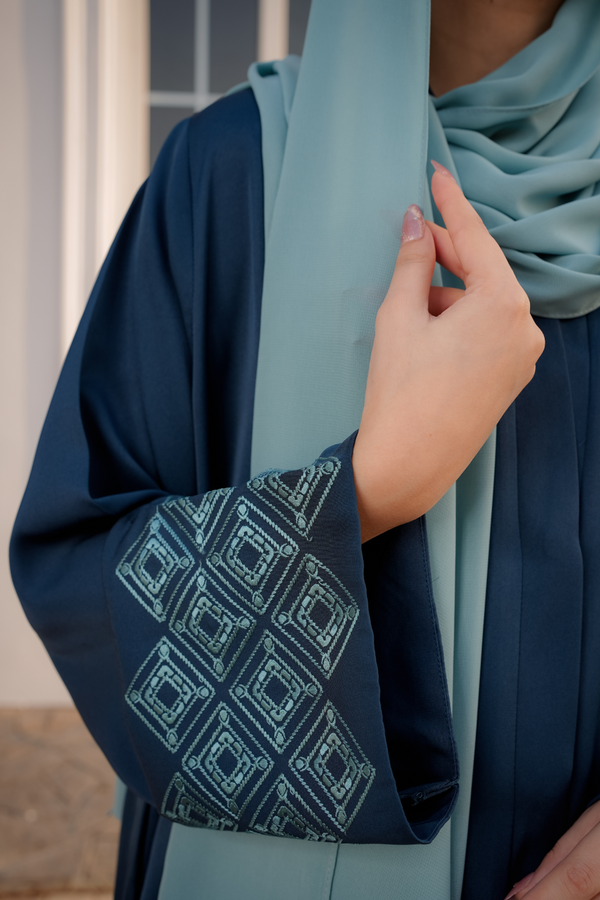 Ottomon Emerald Geometric Abaya