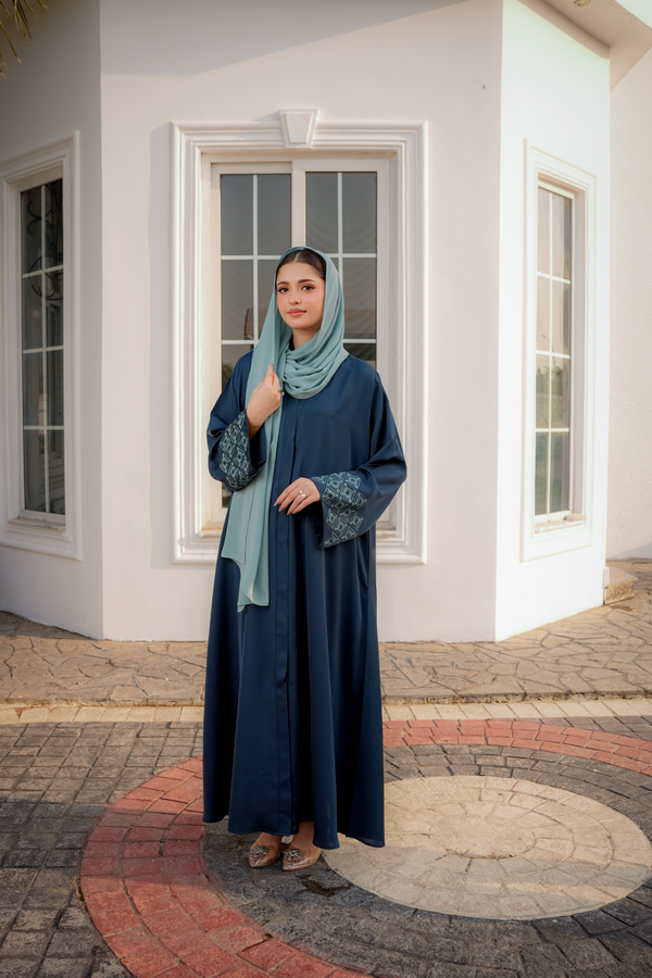 Ottomon Emerald Geometric Abaya