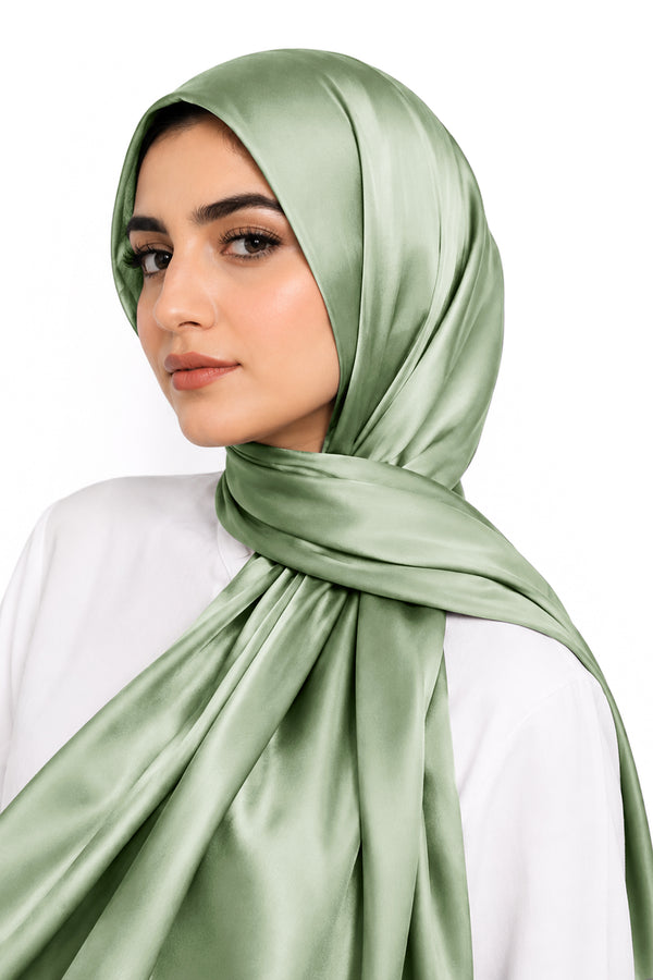 Pistachio Silk Hijab