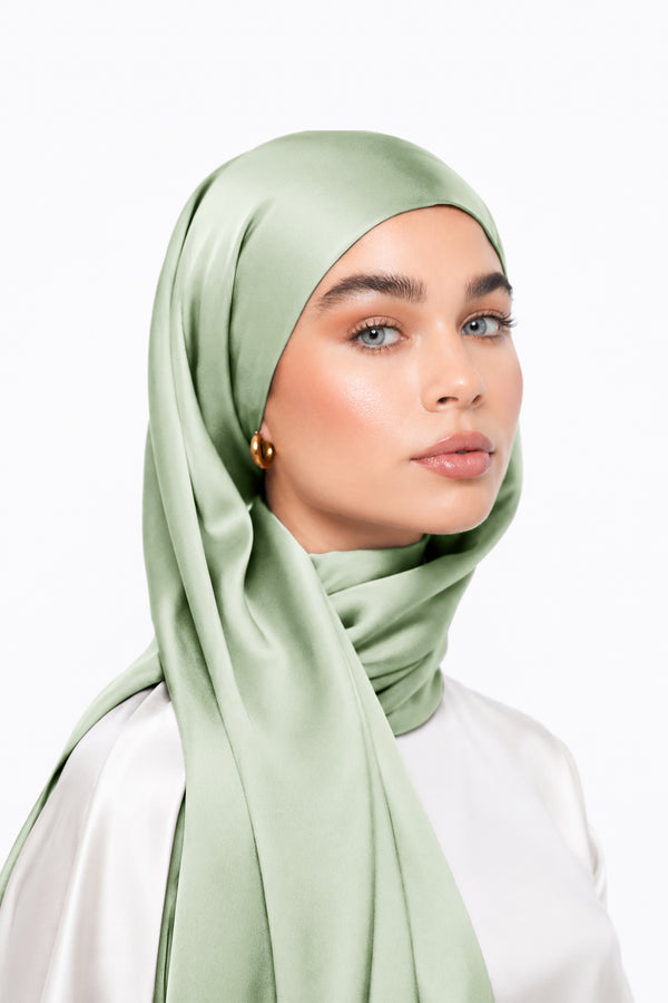 Pistachio Silk Hijab